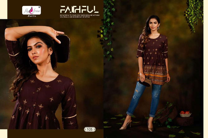 Fly Free Sinchan New Fancy Ethnic Wear Rayon Short Top Collection